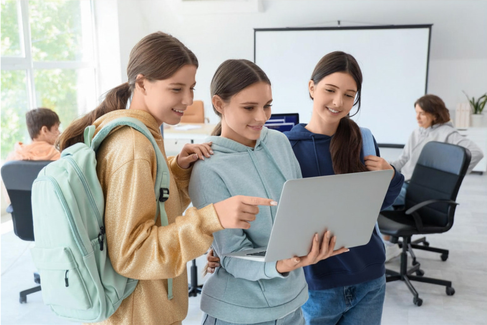 Student focused on academic work